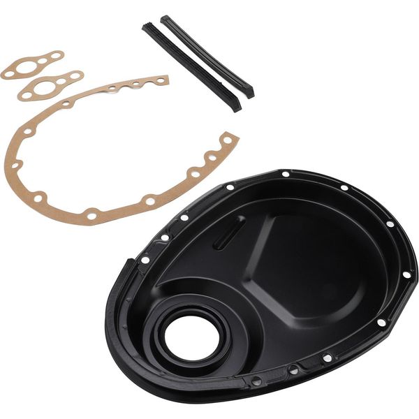 Guarnizione Del Coperchio Della Catena Di Distribuzione Set Di Viti Per Guarnizioni In Metallo Per Motori Sbc 283 327 305 350 383 400 Nero-image