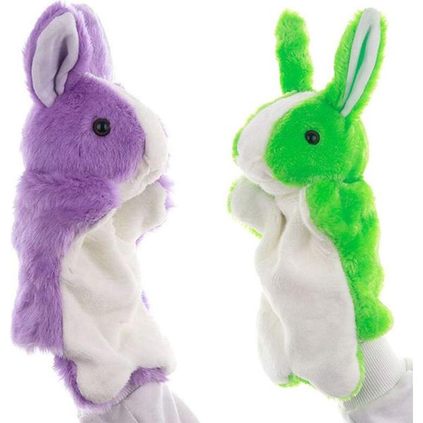 Coniglietto Carino Di Peluche, Pupazzo A Guanto, Giocattolo Da Dito Di Coniglio, Regalo Di Compleanno Per Bambini-image