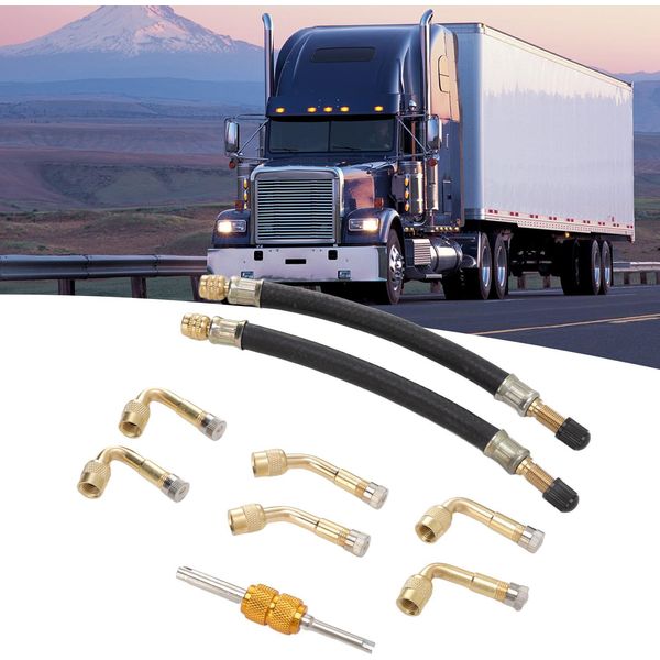 Adattatore Flessibile Per Valvola Del Pneumatico Con Stelo A 45 Gradi 90-135 Per Auto, Camion, Camper, Rimorchi, Furgoni Per Camper-image
