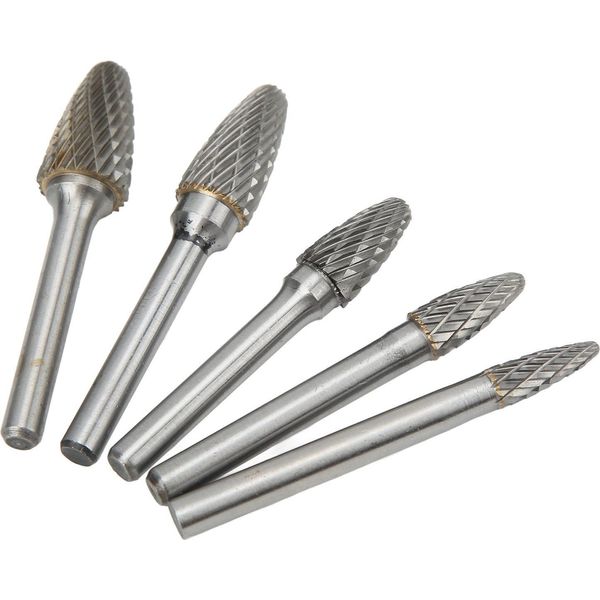 Set Di Punte Per Lime Rotanti In Carburo A Doppio Taglio, Albero Di Diametro 6 Mm Per La Levigatura Superficiale Di Aerei, Veicoli E Navi-image
