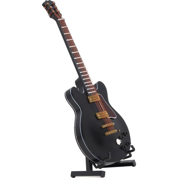 Modello Di Chitarra In Miniatura, A Forma Di Gatto, Strumento Musicale In Miniatura, Regalo Con Supporto-image