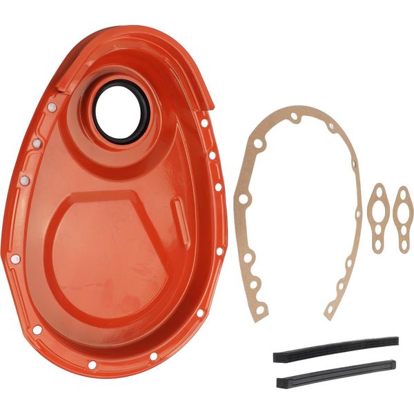 Guarnizione Del Coperchio Della Catena Di Distribuzione Set Di Viti Per Guarnizioni In Metallo Per Motori Sbc 283 327 305 350 383 400 Arancione-image