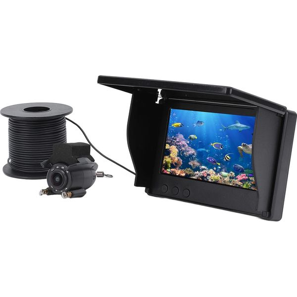 Telecamera Da Pesca Subacquea, 15 M Di Cavo, 1080P, Video Ad Alta Risoluzione Da 4,3 Pollici Visibile Su Grande Schermo, Fish Finder Per Il Ghiaccio-image