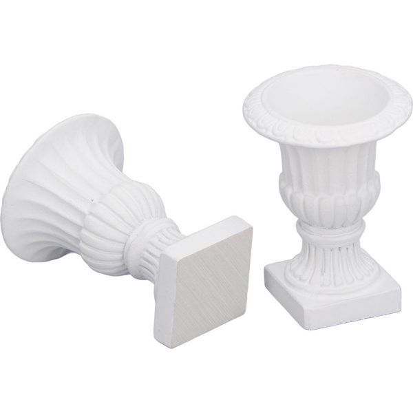 2 Pezzi In Scala 1:12, Casa Delle Bambole, Giardino, Colonna Romana, Fioriera, Decorazione In Miniatura, Giocattolo Per Matrimonio, Decorazione Della Tavola-image