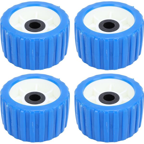 Set Di 4 Rulli Oscillanti Per Rimorchio In Eva Antigraffio Con Nervature Per Barche E Yacht-image