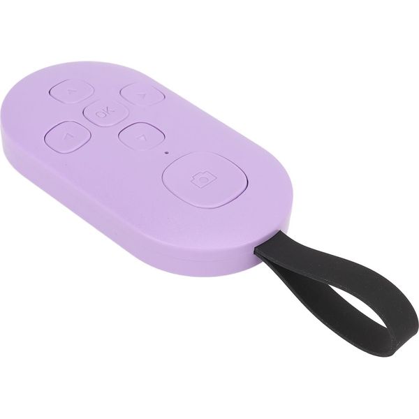 Telecomando Bluetooth, Gira Telefono, Selfie Clicker Ricaricabile, Mani Libere Per Smartphone E Tablet, Viola-image