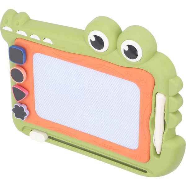 Lavagna Da Disegno Magnetica Con 4 Timbri, Blocco Per Scrivere E Colorare Per Bambini, 29 X 23 Cm, Verde-image