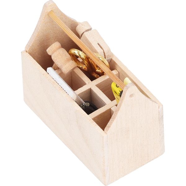 Cassetta Degli Attrezzi Della Casa Delle Bambole Con Attrezzi, Simulazione, Multifunzione, Casa Delle Bambole In Legno In Miniatura In Scala 1/12-image
