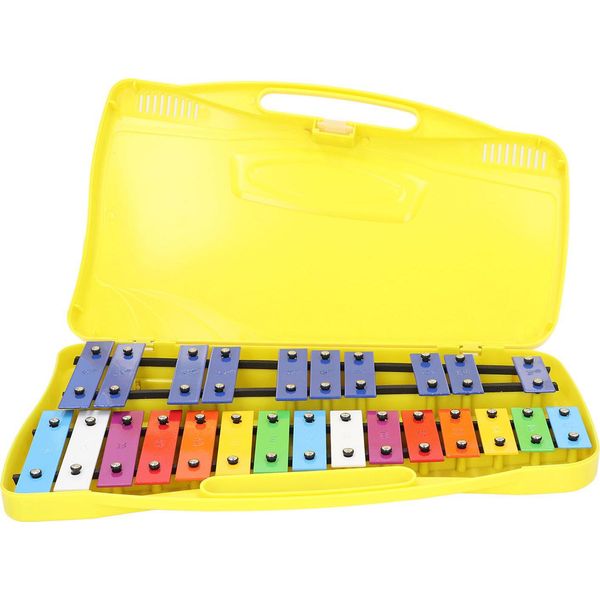 Strumento Musicale A Percussione, Tasti Colorati In Metallo, Battitura A Mano, Pianoforte, Giocattolo Educativo Per Lo Sviluppo, Giallo-image