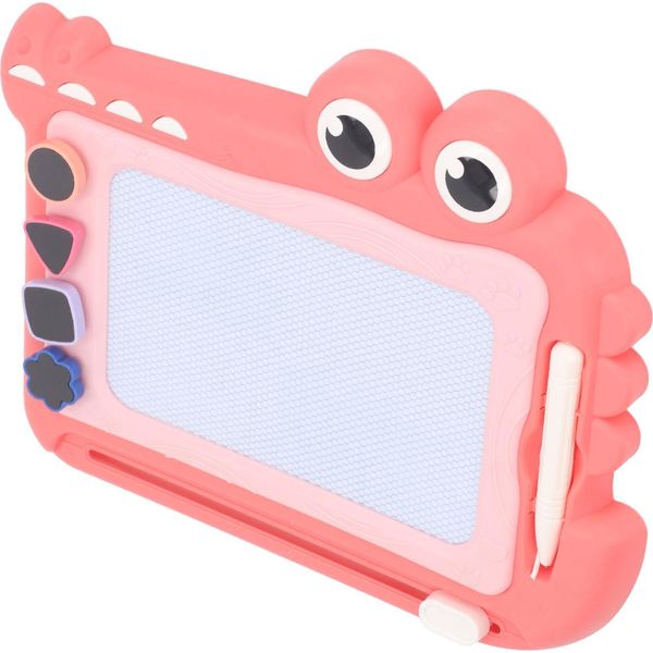 Lavagna Da Disegno Magnetica Con 4 Timbri, Blocco Per Scrivere E Colorare Per Bambini, 29 X 23 Cm, Rosa-image