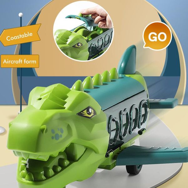 Ritirare Dinosaur Plane Track Toy Kids Transport Cargo Plane Play Plane Vehicle Toy Gift For Kids Boys Girls-image