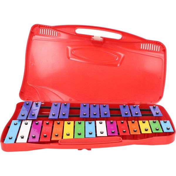 Strumento Musicale A Percussione, Pulsanti Colorati In Metallo, Battitura A Mano, Pianoforte, Giocattolo Educativo Per Lo Sviluppo, Rosso-image