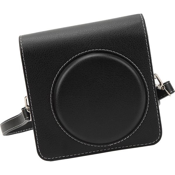 Borsa Di Protezione Per Fotocamera In Finto Cuoio, Custodia Vintage Con Scomparti Multipli E Tracolla Regolabile Per Instax SQ40-image