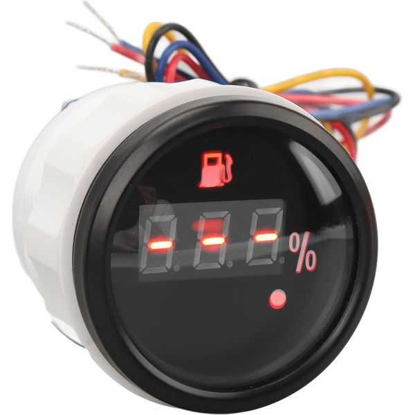 Indicatore Di Livello Del Carburante Da 52 Mm, Dc 9-32 V, Coperchio A Disco Nero, Display Digitale Per Camper, Yacht, Barche Da Pesca-image