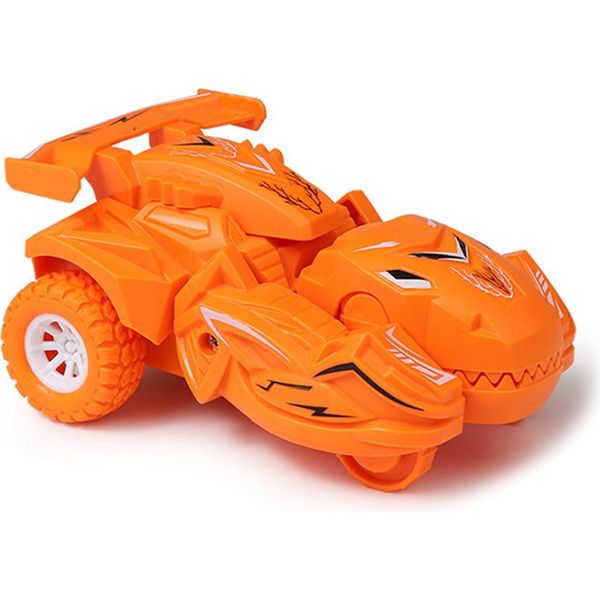 Automobile Con Trasformazione In Dinosauro, Deformazione Realistica, Monopattino Ad Inerzia, Bambini, Giocattolo Per Bambini, Regalo, Arancione-image