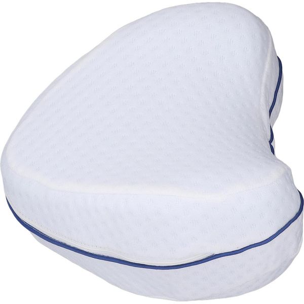 Cuscino Per Ginocchia Per Donne In Gravidanza, A Forma Di Cuore, Allevia La Fatica, Supporto Per Le Gambe, Memory Foam, Blu-image