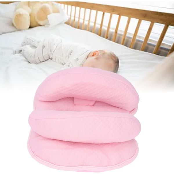 Cuscino Di Sostegno Per La Testa E Il Collo Del Bambino, Impedisce Che Il Cuscino Sia Piatto, Regolabile, Traspirante, Rosa Da Viaggio Per Neonati-image