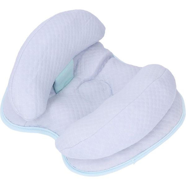 Cuscino Di Sostegno Per La Testa E Il Collo Del Neonato, Evita Che Il Bambino Si Appiattisca, Regolabile E Traspirante, Blu Da Viaggio-image