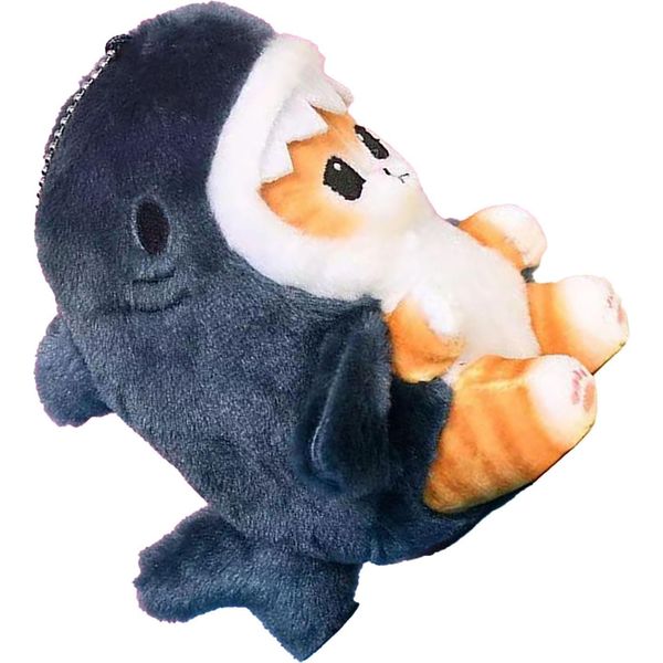 Bambola Gatto Cartone Animato, Espressione Simpatica, Cotone Pp, Peluche, Giocattolo Per La Decorazione Della Casa, Squalo-image