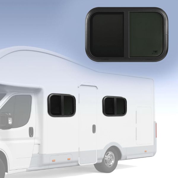 Finestra Push-Pull Per Camper Con Rete Anti-Insetti, Orizzontale, Ad Angolo Tondo, Impermeabile, Per Roulotte, Camper, Rimorchi, Per Pareti Di Spessore 26-31 Mm/1,02-1,22 Pollici-image