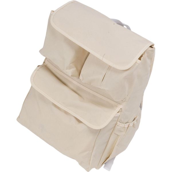 Borsa Appendi Carrozzina Universale, In Tessuto Oxford, Organizer Per Bambini Con Portabibite, Tasche Multiple, Beige-image