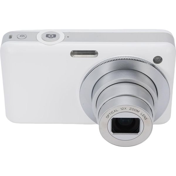 Fotocamera Digitale 4K, 64 Mp Hd, Schermo Da 3 Pollici, Zoom Ottico 10X, Autofocus 2X, Wi-Fi Con Flash Fotografico, Bianco-image