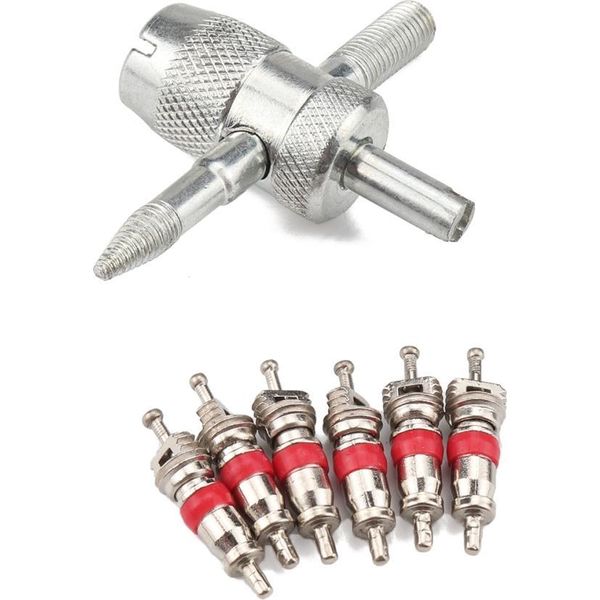 Set Di Strumenti 4 In 1 Per La Rimozione Del Nucleo Della Valvola Del Pneumatico, Per La Riparazione Di Bici, Auto E Camion-image