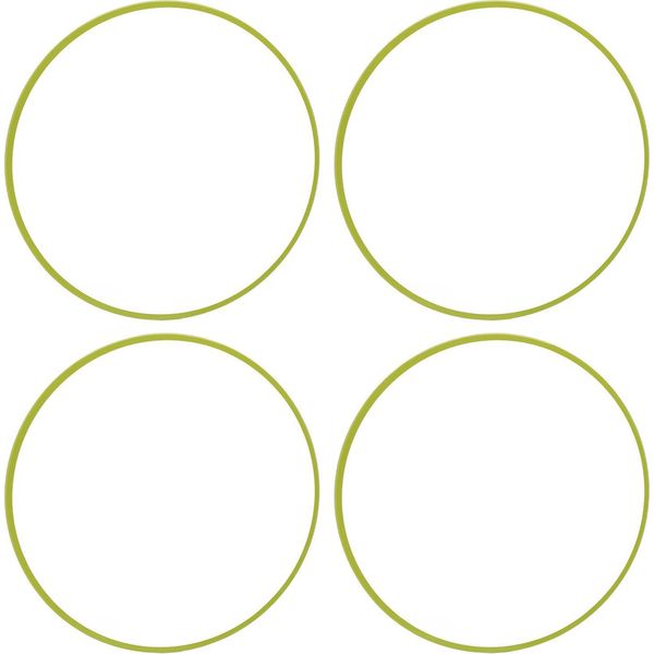 4 Pezzi Di Protezione Del Cerchio Per Ruote Da 17 Pollici, Protezione Antigraffio, Autoadesiva, Anello Decorativo Del Cerchio In Lega Di Alluminio E Metallo, Verde Fluorescente-image
