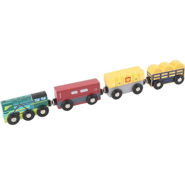 Set Ferroviario In Legno Da 4 Pezzi, Accessori Ferroviari, Giocattolo Di Simulazione Per Bambini E Ragazzi A Partire Dai 3 Anni Di Età-image