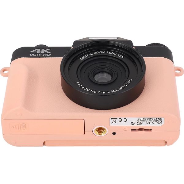 Fotocamera Digitale 4K, 56 Mp, Zoom 16X, Autofocus Anti-Shake, Schermo Ribaltabile A 180 Gradi, Compatta Per La Registrazione Di Incontri Di Viaggio-image