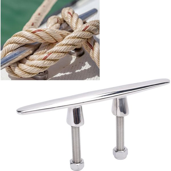 6 Pollici Barca Cleat 316 In Acciaio Inox Lucidato Dock Cleats Per Il Montaggio Per Camper-Yacht-Cargo Nave-Veloce Barca-image