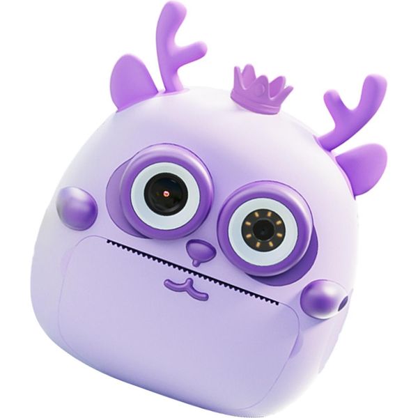 Fotocamera Istantanea Per Bambini, Fotografia Macro, Video 1080P, Digitale, Per Bambini Da 3 A 8 Anni, Bambini Piccoli, In Viaggio, Ragazzi E Ragazze, Con Scheda Da 8 Gb, 3 Rotoli Di Carta, Viola-image