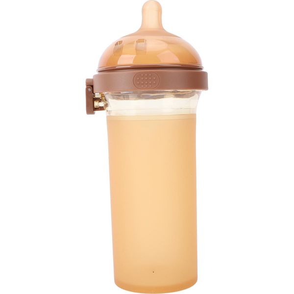 Biberon Ribaltabile Da 240 Ml Con Collo Largo, Tazza In Silicone Antigoccia Per Bambini Da 3 A 6 Mesi-image