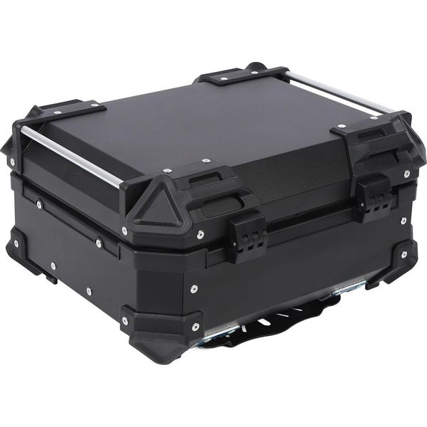 Bauletto Moto 25L, Lega Di Alluminio, Chiusura Rapida, Idrorepellente, Con Chiusura Di Sicurezza, Bauletto Universale Per Casco, Nero-image