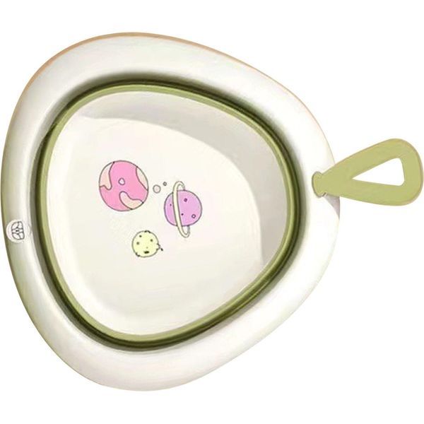Lavandino Pieghevole, Leggero, Portatile, Per Bambini, Neonati, Pieghevole, Per Viaggi All'aperto, Campeggio, Lavanderia, Verde-image