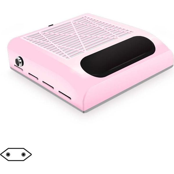 Inf 80W Estrattore Di Polvere Per Unghie Regolabile - Spina Ue, Potente Aspirapolvere Per Manicure Pink-image