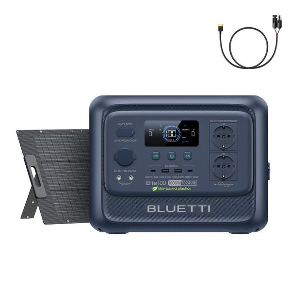 Bluetti Generatore Solare Elite 100 V2 + Pannelli Solari 200W, Centrale Elettrica Portatile Da 1024 Wh Per Il Campeggio, Le Emergenze E L'alimentazione Di Emergenza, Le Interruzioni Di Corrente-image