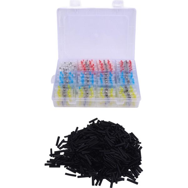 Guarnizione A Saldare Termorestringente, Connettore A Filo, Impermeabile, Elettrico, Autosaldante, Terminale Di Giunzione A Impatto Per Marina, Automotive, Barca, Camion, 800 Pezzi-image