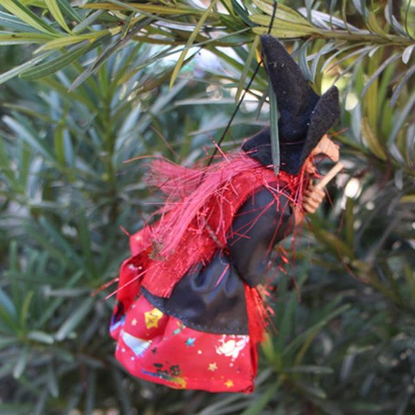 Colore Casuale, Statuetta Di Halloween Appesa Della Strega Dell'orrore, Decorazione Della Festa, Ornamento Del Ciondolo Per La Decorazione Del Giardino E Delle Vacanze-image