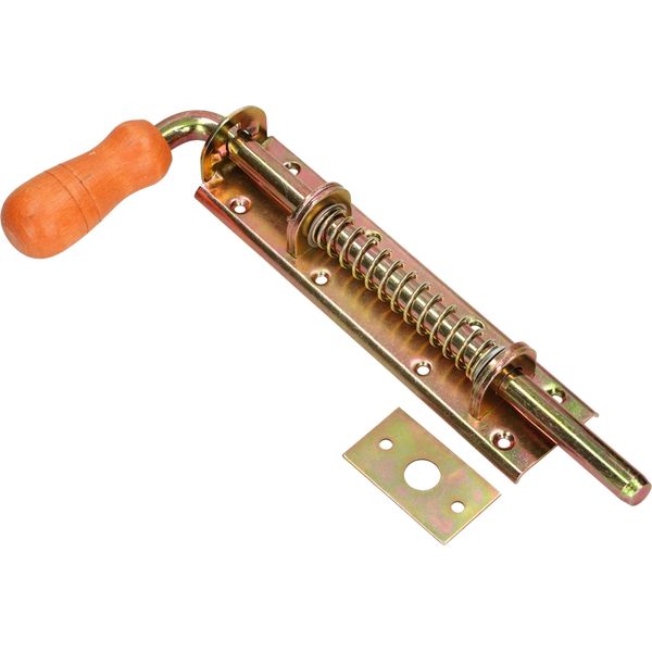 Kotarbau® Chiavistello Per Cancello 250 Mm Chiavistello Universale Per Porta Destra E Sinistra Chiavistello Di Bloccaggio Chiavistello Di Scorrimento Chiavistello Di Bloccaggio Serratura Per Cancello Giallo Zincato-image