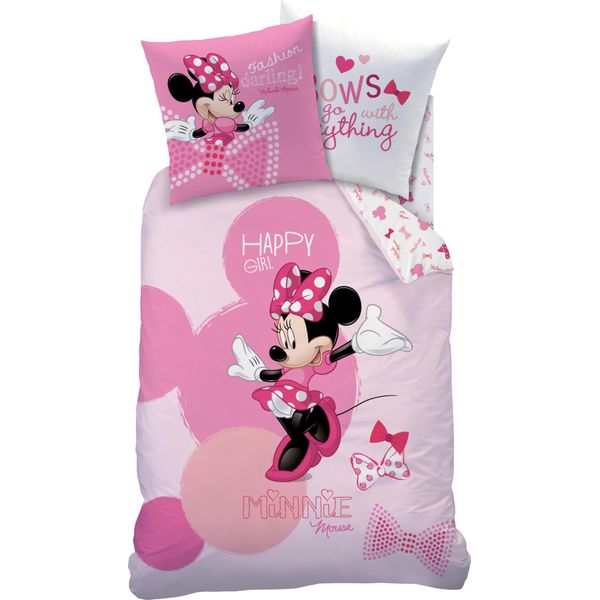 Set Di Biancheria Da Letto Disney Minnie Mouse In Flanella Di Castoro 80X80 Cm 135X200 Cm-image