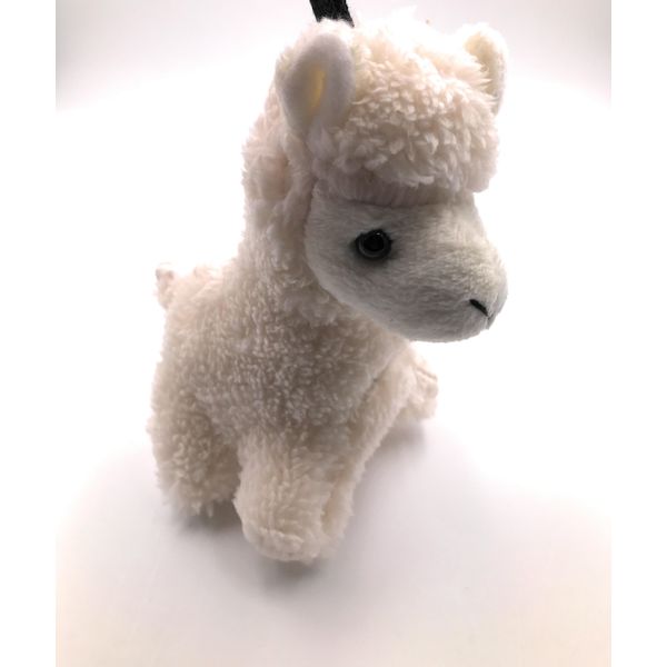 Onwomania Peluche / Coccolone / Portachiavi In Tessuto Animale Alpaca Bianco In Piedi Pako 20 Cm-image