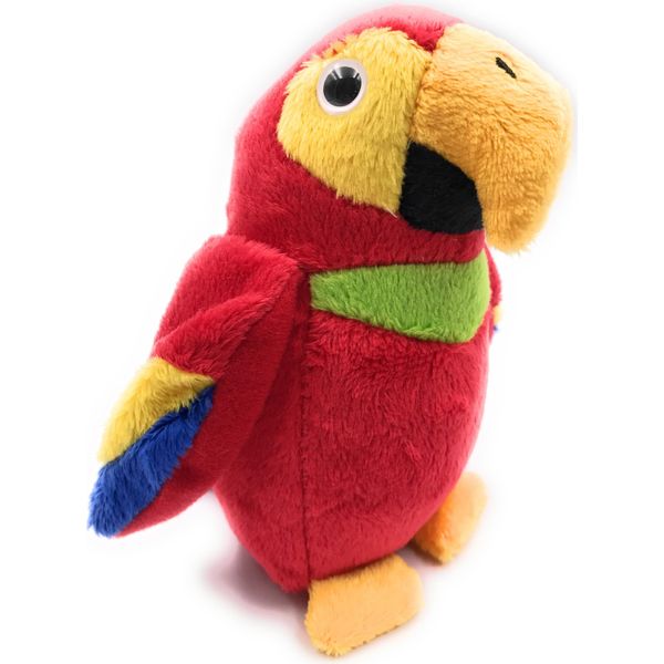 Onwomania Peluche In Tessuto Animale Pappagallo Rosso Colorato Uccello Seduto 15 Cm-image
