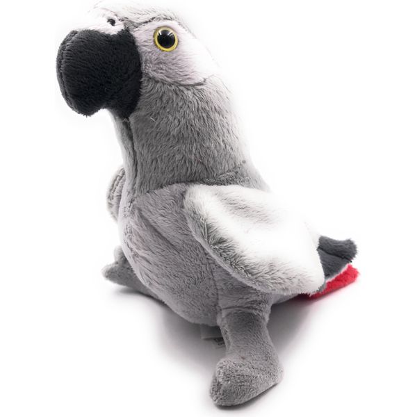 Onwomania Peluche In Tessuto Animale Grigio Pappagallo Seduto Uccello 19 Cm-image