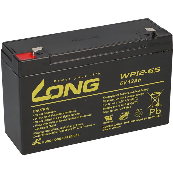 Batteria Al Piombo Compatibile Con L'auto Elettrica Per Bambini 6V 12Ah Agm Piombo 10Ah-image