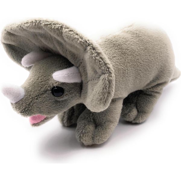 Onwomania Peluche Dinosauro Preistorico Animale Dinosauro Triceratopo L 19 Cm Grigio-image