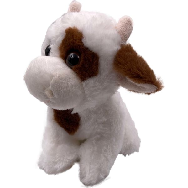 Onwomania Peluche Giocattolo Coccoloso Bovino Mucca Latte Lunghezza 20 Cm Bianco-image