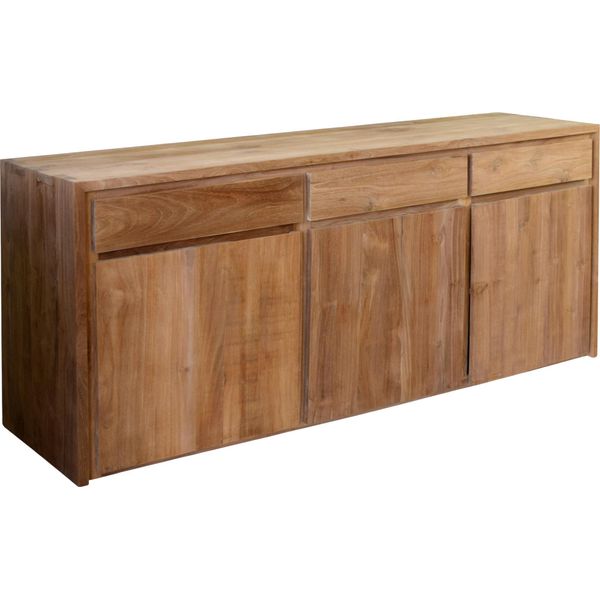 Credenza Di Design Teako Holm 210X90Cm In Legno Massiccio Teak - Resistente Alle Intemperie Con 3 Cassetti E 3 Ante-image