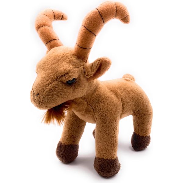 Onwomania Peluche Animale Di Peluche Capra Stambecco Alpino Altezza 18 Cm Marrone-image