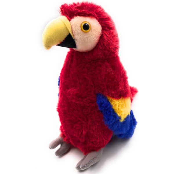 Onwomania Peluche Pappagallo Uccello Rosso Chiaro Ara Altezza 23 Cm Rosso-image